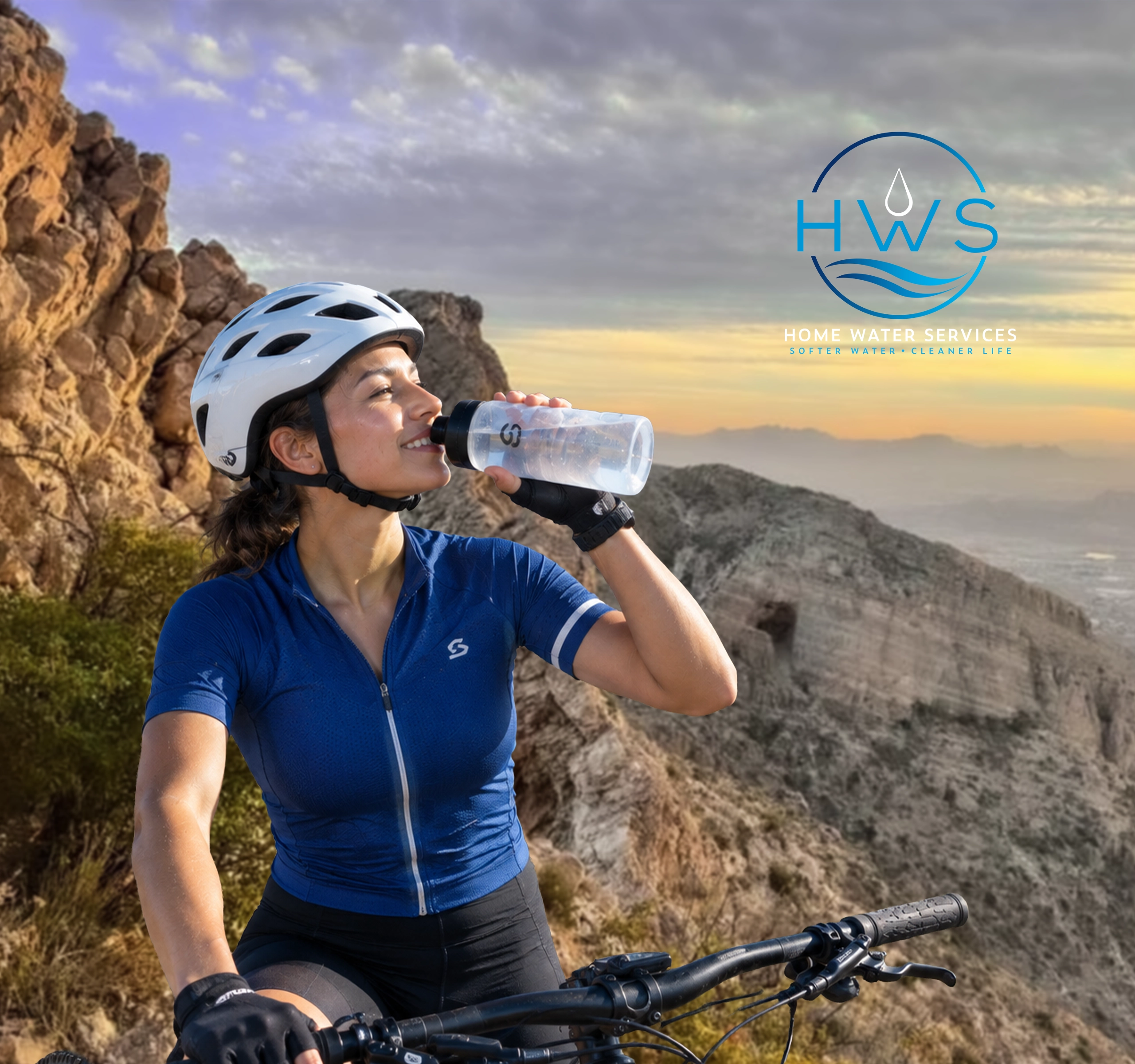 Pouring a glass of alkaline drinking water at home